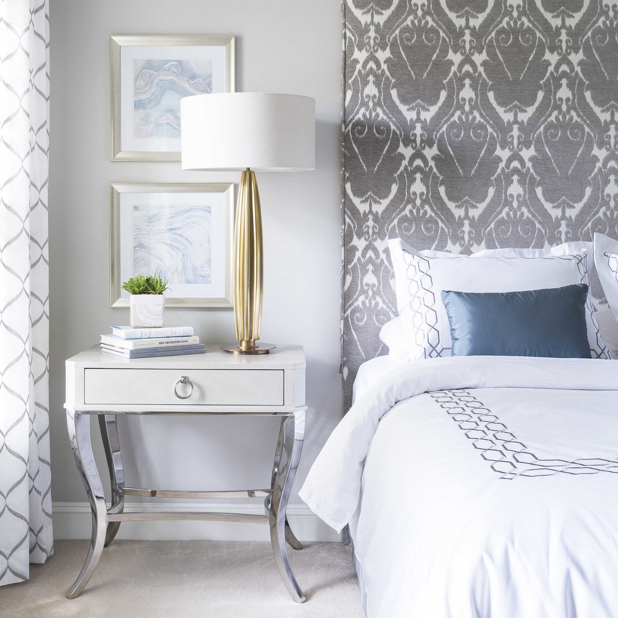 Gray and White Guest Bedroom